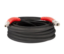 Load image into Gallery viewer, BE Power Equipment 85.238.251 High-Pressure Hose - 50' X 3/8" Black, 6000 PSI, Double Steel Braided Rubber, QC Fittings