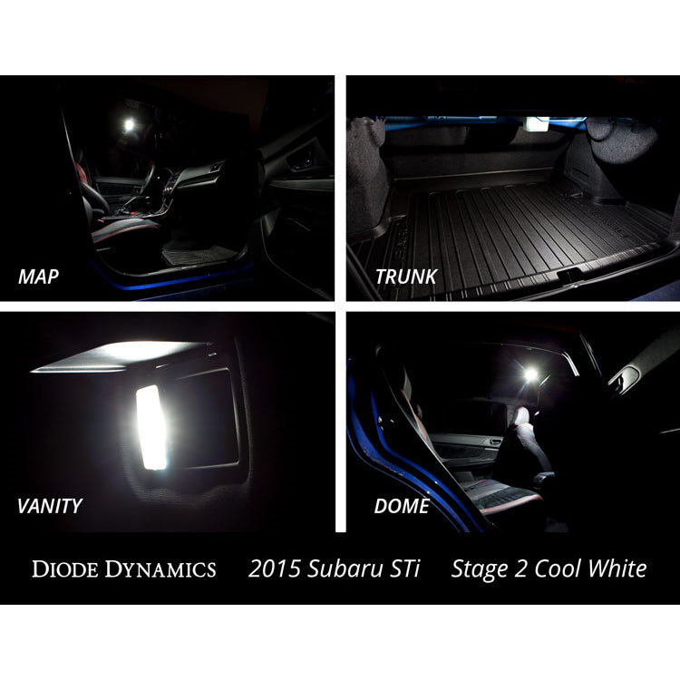 ~(0.1-Lbs.-6X5x1)~-2015-2019-Subaru-Wrx-Interior-Light-Kit-Stage-2-Blue-Diode-Dynamics