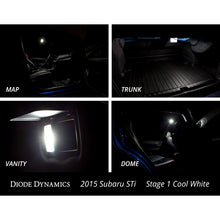 Load image into Gallery viewer, ~(0.1-Lbs.-6X5x1)~-2015-2019-Subaru-Wrx-Interior-Light-Kit-Stage-2-Blue-Diode-Dynamics