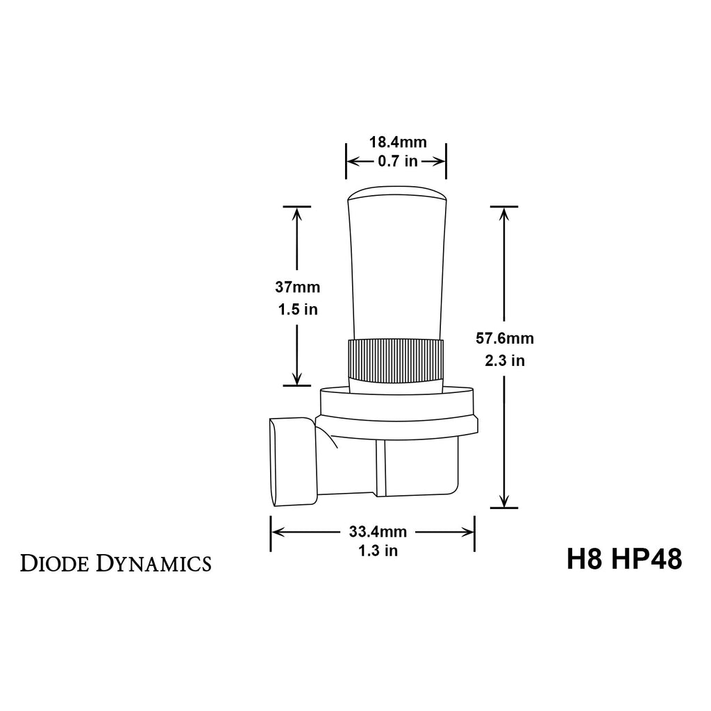 ~(0.1-Lbs.-6X5x2)~-H8-Hp48-Led-Cool-White-Pair-Diode-Dynamics
