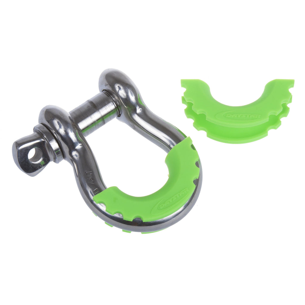 ~(0.2-Lbs.-6X2x2)~-D-Ring--Shackle-Isolator-Fluorescent-Green-Pair