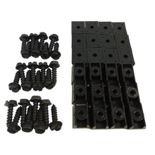 Load image into Gallery viewer, ~(0.3-Lbs.-4X3x1)~-Crown-Jeep-Fender-Flare-Hardware-Kit---Black