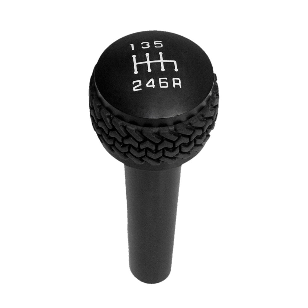 ~(0.6-Lbs.-12X6x2)~-2005-10-Jeep-Tj-Jk-6-Speed-Shift-Knob-Black-Finish