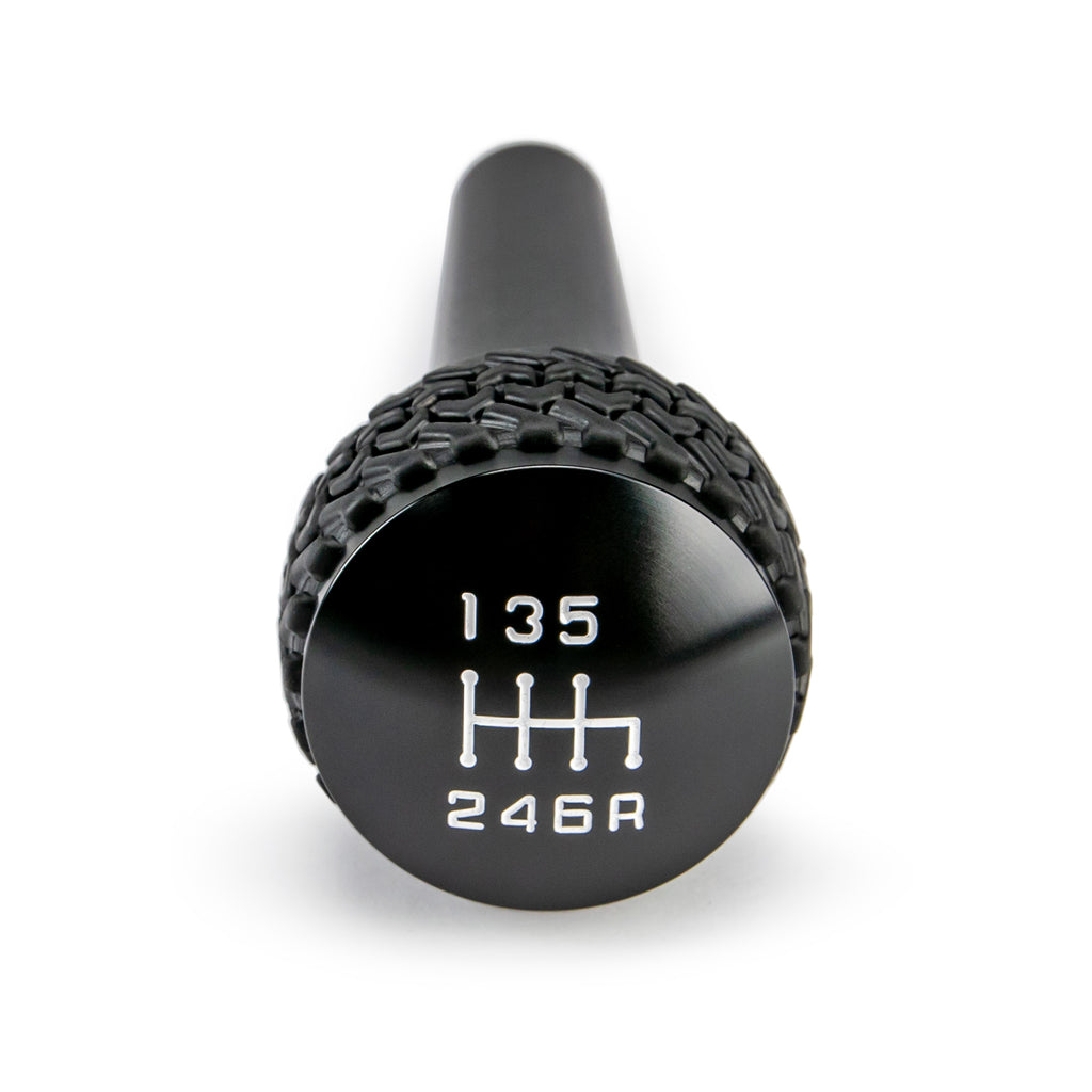 ~(0.6-Lbs.-12X6x2)~-2005-10-Jeep-Tj-Jk-6-Speed-Shift-Knob-Black-Finish