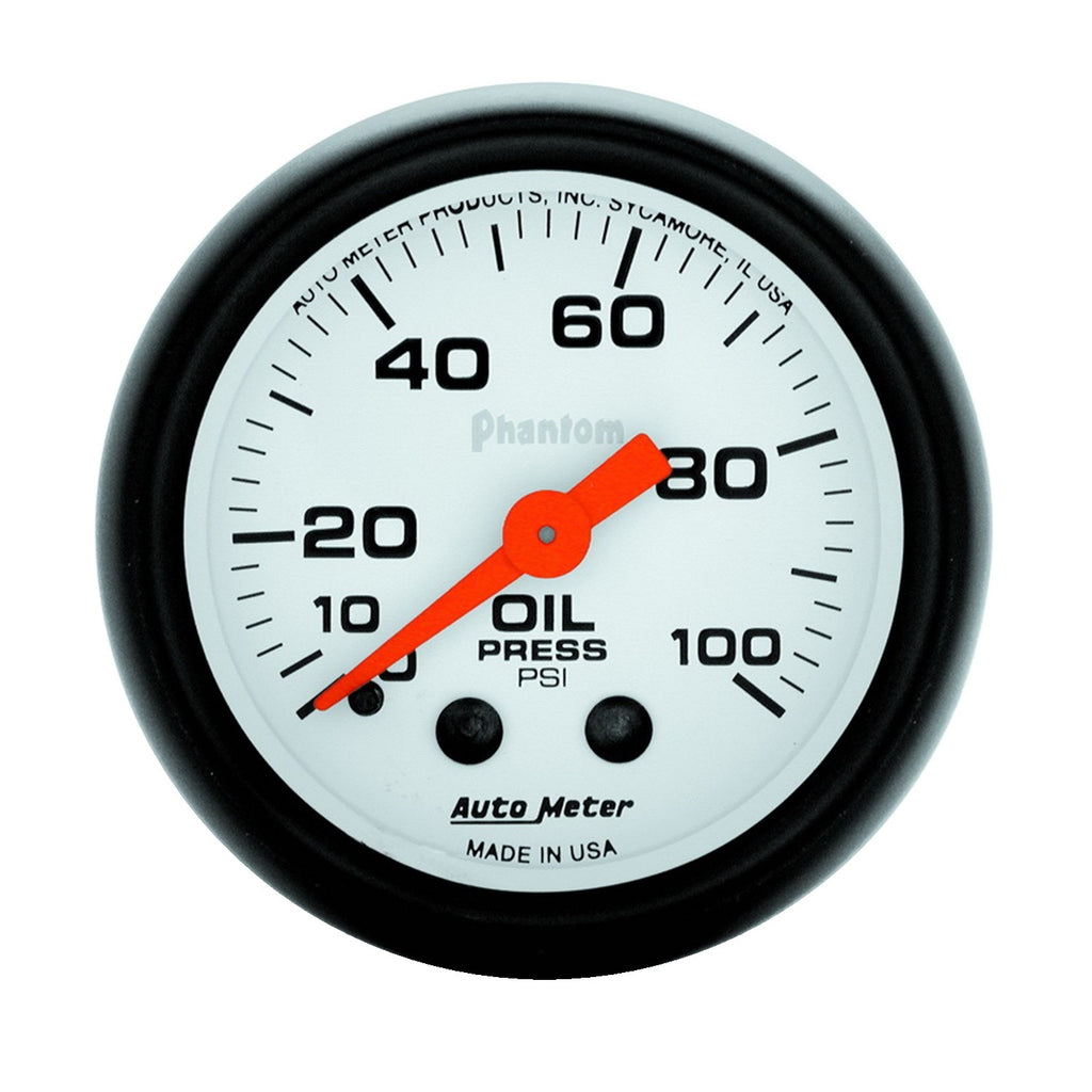 ~(0.7-Lbs.-4X4x4)~-Gauge-Oil-Pressure-2-116-In-100Psi-Mechanical-Phantom