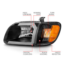 Load image into Gallery viewer, 00-04-Toyota-Tundra-(Fits-RegAcc-Cab-Only)-Crystal-Headlights-WLight-Bar-Black-WCorner-Light