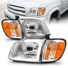 Load image into Gallery viewer, 00-04-Toyota-Tundra-(RegAcc-Cab-Only)-Crystal-Headlights-WLgt-Bar-Chrome-WCorner-Lights-2Pc
