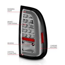 Load image into Gallery viewer, 00-06-Toyota-Tundra-Led-Taillights-W-Light-Bar-Chrome-Housing-Clear-Lens