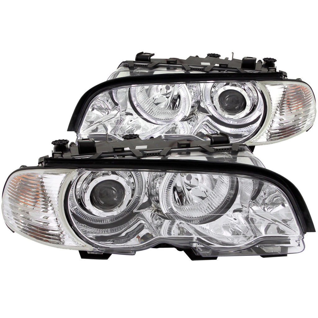 0003-Bmw-3-Series-E46(M3)Projector-WHalo-Chrome-Clear-WAmber-Headlights-DrivePass