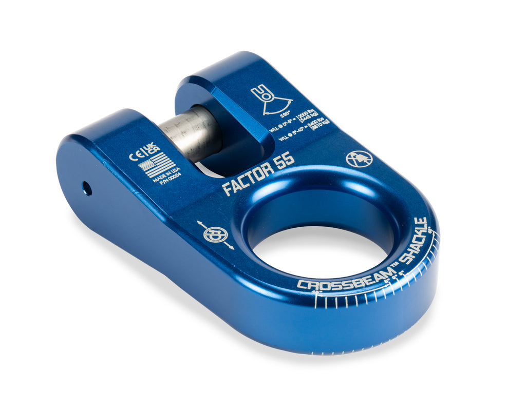Factor 55 00054-02 CROSSBEAM SHACKLE BLUE