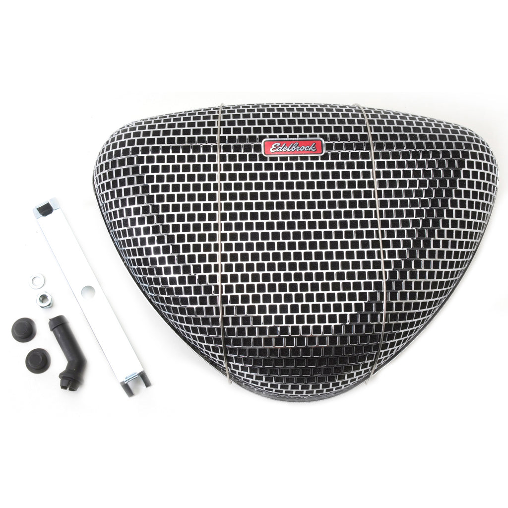 Edelbrock 1002 Pro-Flo 1000 Series Chrome Air Cleaner with Foam Element with 5-1/8" Air Horn for Select Buick Century, Buick Regal, Cadillac Brougham, Cadillac Calais, Cadillac Commercial Chassis, Cadillac DeVille, Cadillac Eldorado, Cadillac Fleetwood,