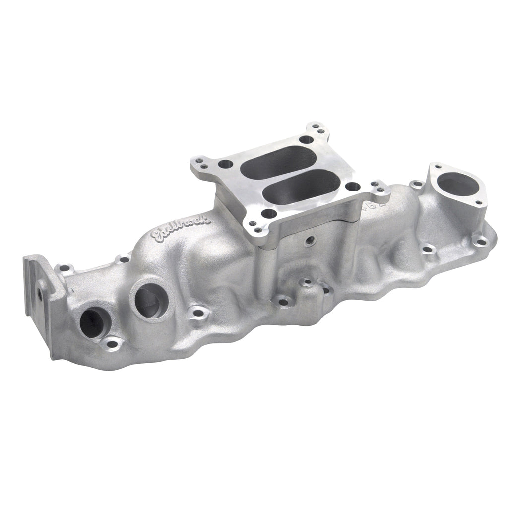 Edelbrock 1107 4-Barrel Intake Manifold Ford Flathead for Select Ford Club, Ford Country Sedan, Ford Country Squire, Ford Crestline, Ford Custom, Ford Customline, Ford Deluxe, Ford Ford, Ford Mainline, Ford Ranch Wagon, Ford Sunliner, Ford Victoria