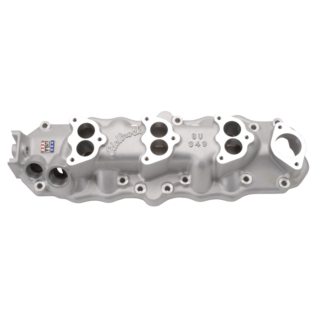 Edelbrock 1109 Triple Deuce Intake Manifold Intake Manifold Ford Flathead for Select Ford Club, Ford Country Sedan, Ford Country Squire, Ford Crestline, Ford Custom, Ford Customline, Ford Deluxe, Ford Ford, Ford Mainline, Ford Ranch Wagon, Ford Sunliner,