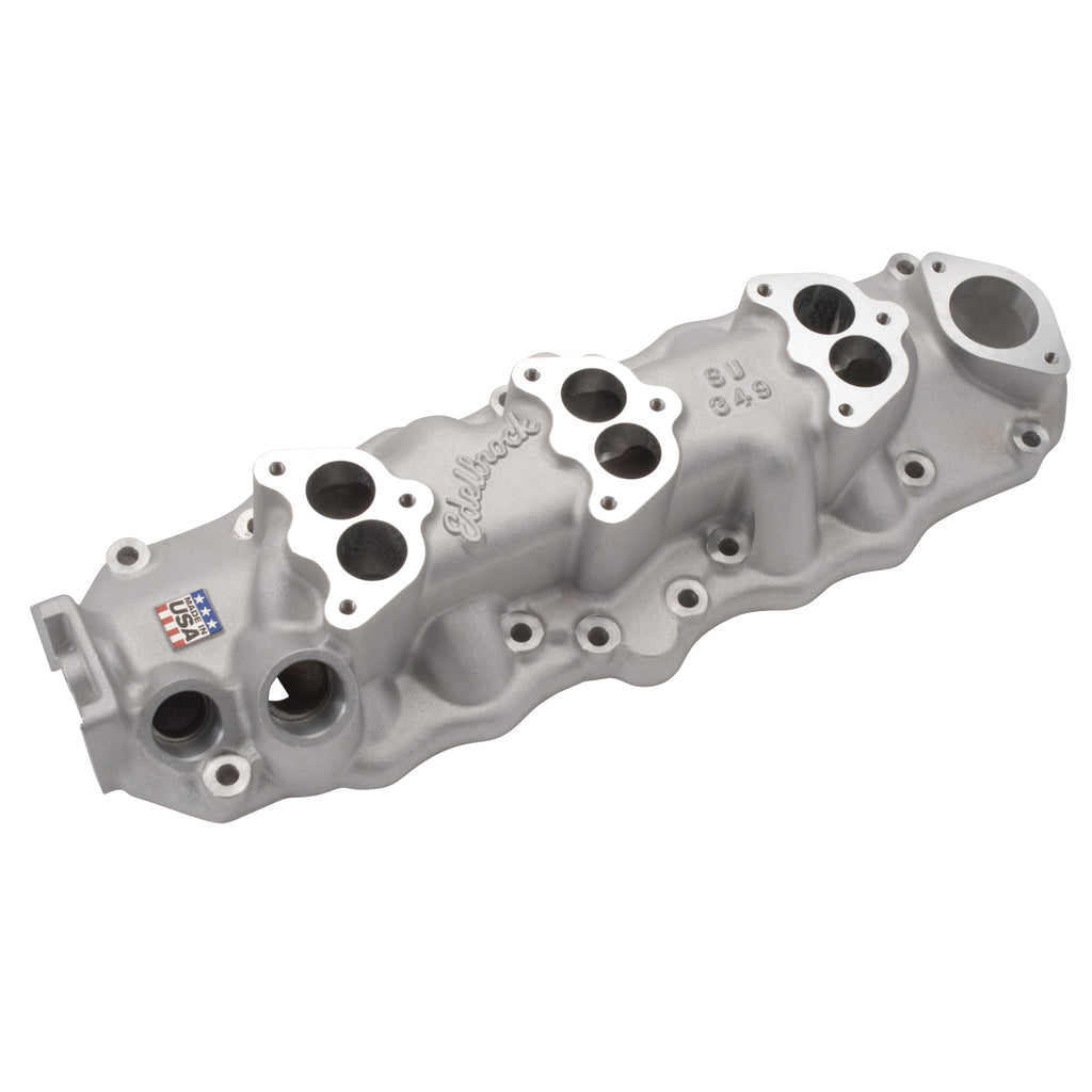 Edelbrock 1109 Triple Deuce Intake Manifold Intake Manifold Ford Flathead for Select Ford Club, Ford Country Sedan, Ford Country Squire, Ford Crestline, Ford Custom, Ford Customline, Ford Deluxe, Ford Ford, Ford Mainline, Ford Ranch Wagon, Ford Sunliner,