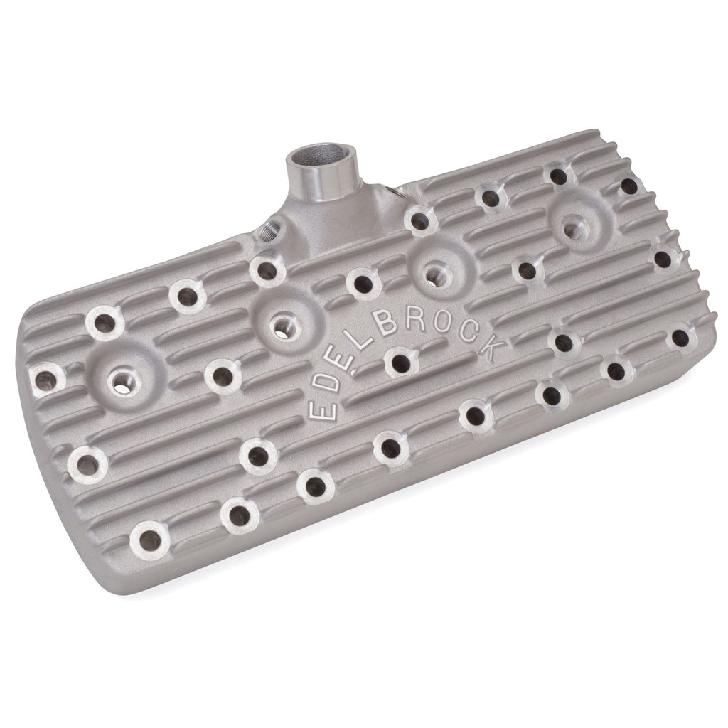 Edelbrock 1126 Flathead Ford Cylinder Head With Block Letter Logo for Select Ford 1 Ton Pickup, Ford 1/2 Ton Pickup, Ford 3/4 Ton Pickup, Ford Deluxe, Ford F-1, Ford F-2, Ford F-3, Ford F4, Ford Model 21 A Deluxe, Ford Model 82 A, Ford Sedan Delivery,