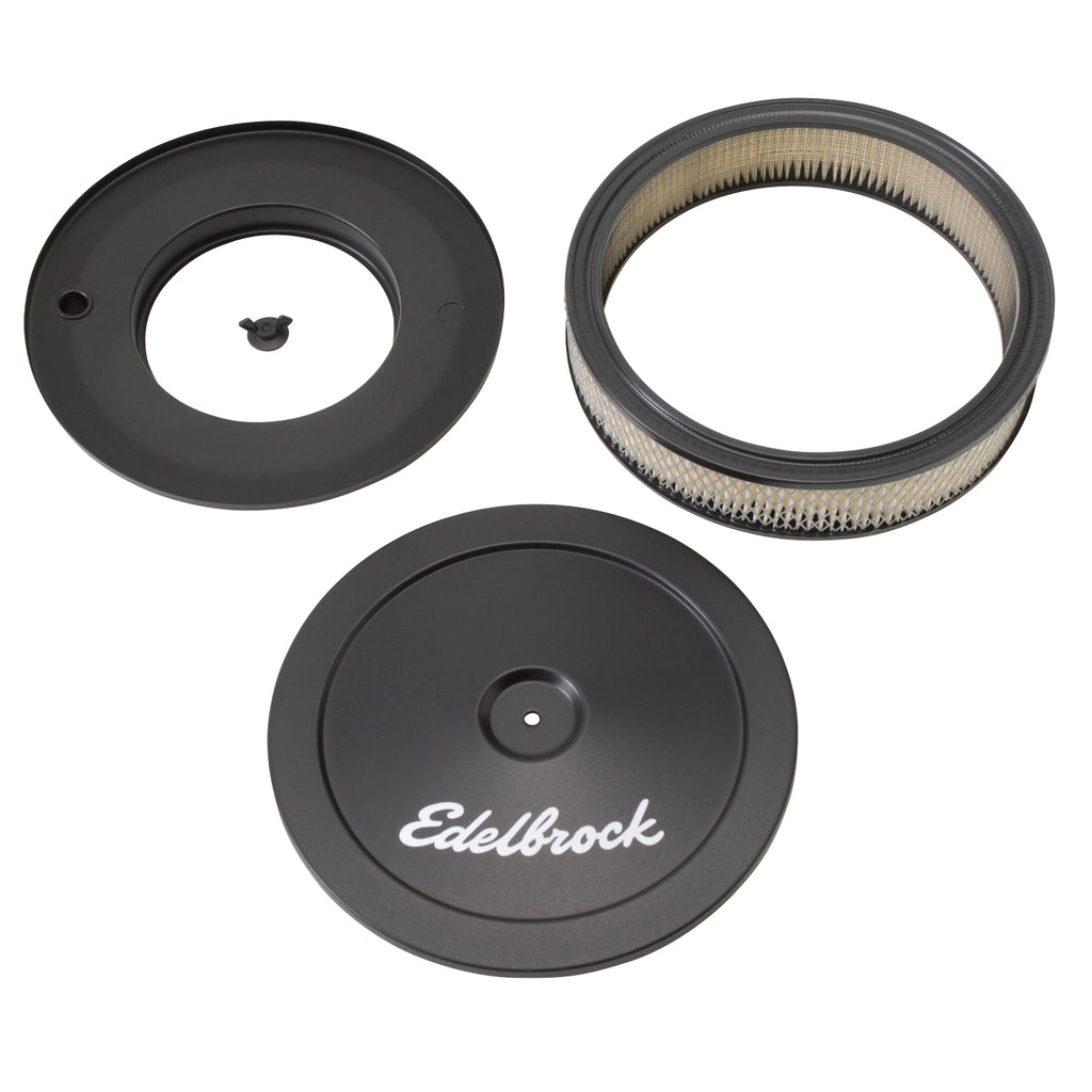 Edelbrock 1203 Pro-Flo Black 10" Round Air Cleaner with 2" Paper Element