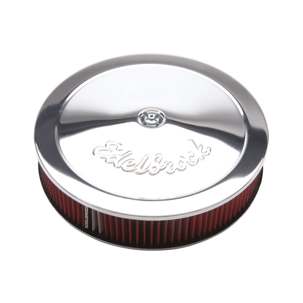 Edelbrock 1206 Pro-Flo Chrome 14" Round Air Cleaner with 3" Cotton Element
