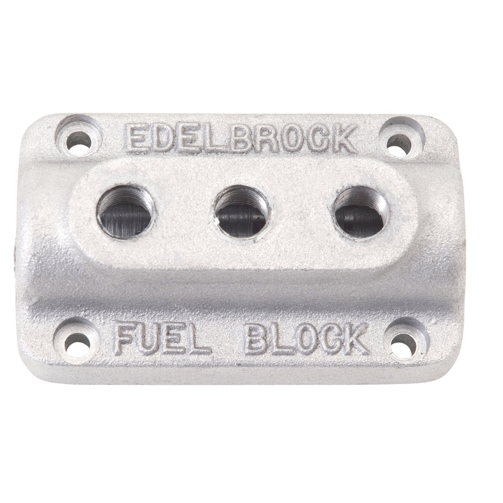 Edelbrock 1285 Triple Outlet Fuel Block Kit