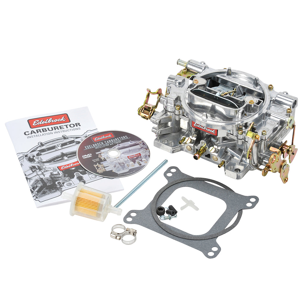 Edelbrock 1404 Performer Series 500 CFM Carburetor with Manual Choke in Satin (non-EGR) for Select AC Shelby Cobra, American Motors AMX, American Motors Ambassador, American Motors American, American Motors Classic, American Motors Javelin, American