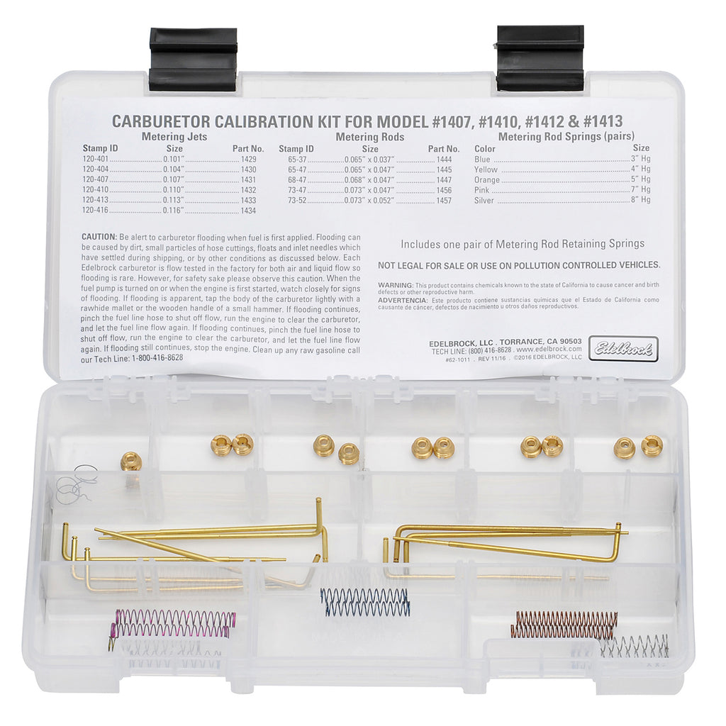 Edelbrock 1480 Performer Series Calibration Kit for #1407, #1410, #1412 & #1413 Carburetors