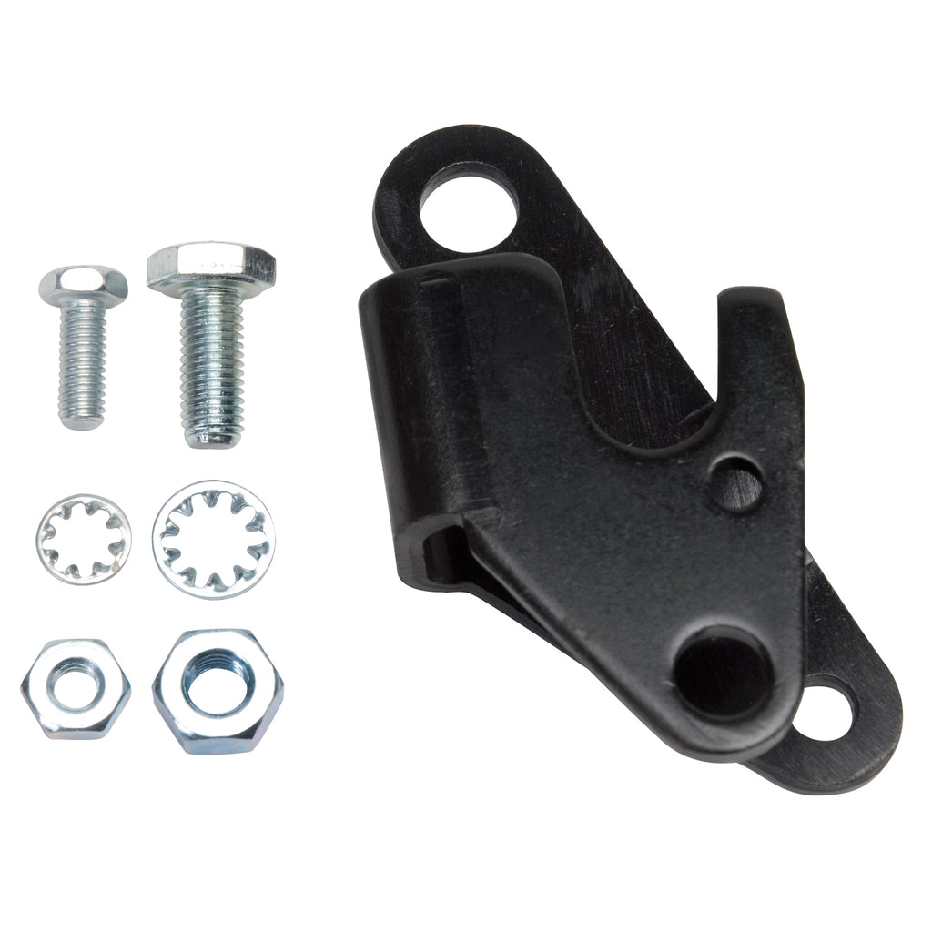 Edelbrock 1843 Chrysler Throttle Lever Adapter in Black Finish for 1966 and Later for Select Chrysler 300, Chrysler Cordoba, Chrysler Imperial, Chrysler LeBaron, Chrysler New Yorker, Chrysler Newport, Chrysler Town & Country, Dodge Aspen, Dodge B100,