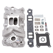 Load image into Gallery viewer, Edelbrock 2041 PN 7101 Chevrolet SB Performer RPM Manifold w/ Gaskets, Bolts, Studs, RTV for Select Avanti II, Buick Century, Buick Commercial Chassis, Buick LeSabre, Buick Regal, Buick Roadmaster, Buick Skylark, Checker Aerobus, Checker Deluxe, Checker