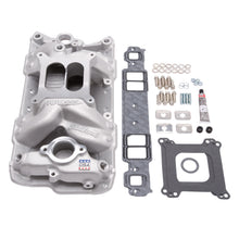 Load image into Gallery viewer, Edelbrock 2042 PN 2701 Chevrolet SB RPM Air Gap Manifold w/ Gaskets, Bolts, Studs, RTV for Select Avanti II, Buick Century, Buick Commercial Chassis, Buick LeSabre, Buick Regal, Buick Roadmaster, Buick Skylark, Checker Aerobus, Checker Deluxe, Checker