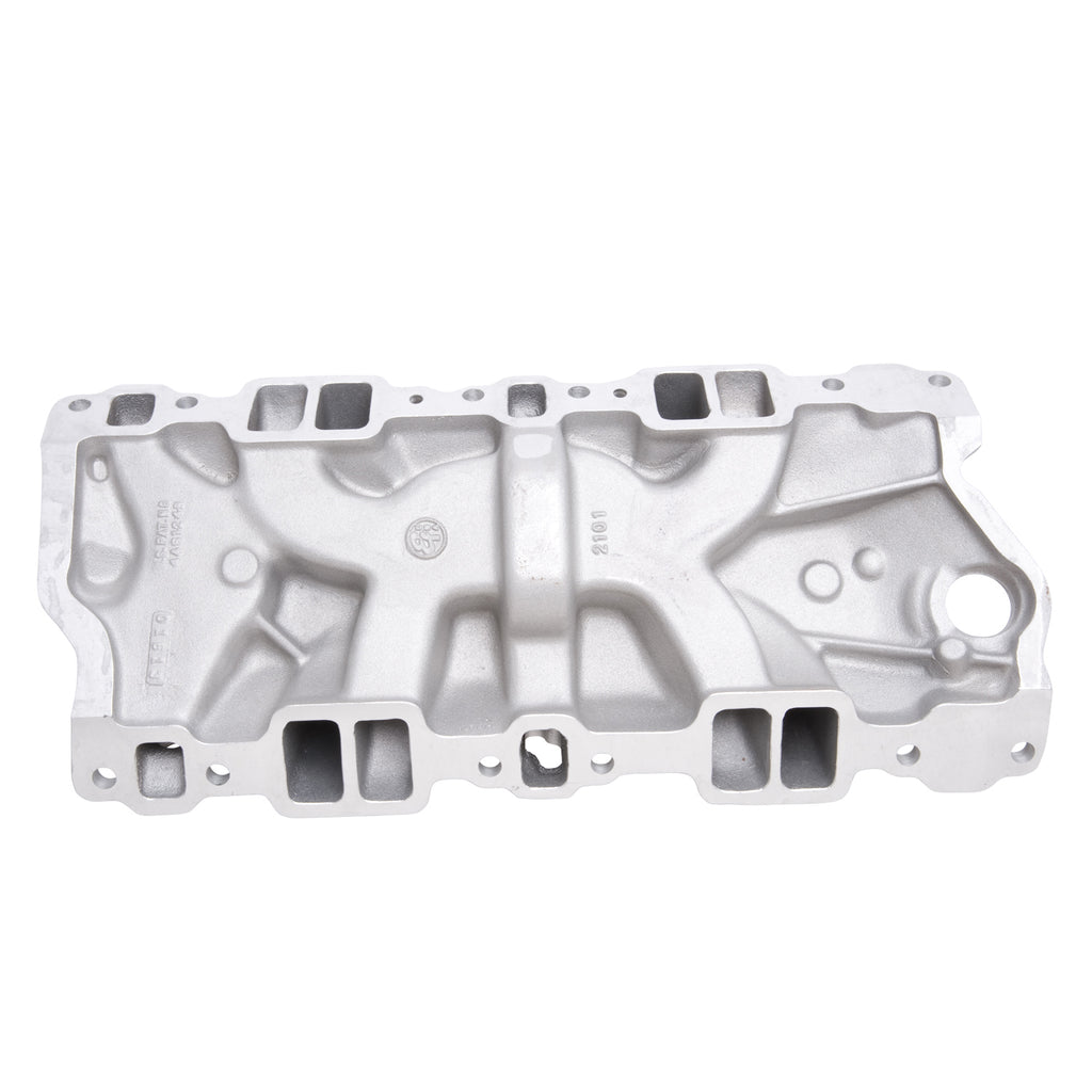 Edelbrock 2101 Performer Intake Manifold Small-Block Chevy for Select Chevrolet Bel Air, Chevrolet Biscayne, Chevrolet Blazer, Chevrolet Brookwood, Chevrolet C10, Chevrolet C10 Pickup, Chevrolet C10 Suburban, Chevrolet C20, Chevrolet C20 Pickup,
