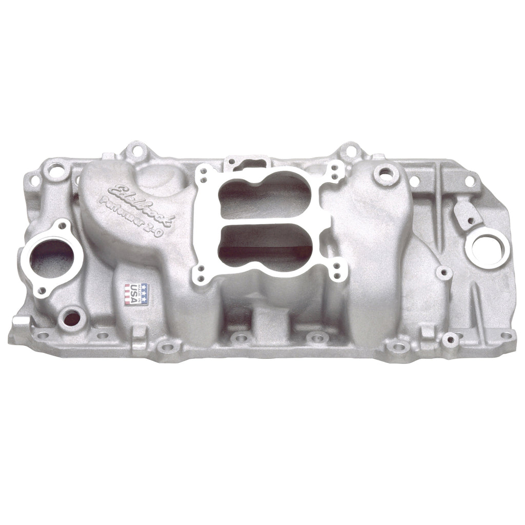 Edelbrock 2161 Performer 2-O Intake Manifold for 1965-90 Big-Block Checy w/Oval Port Heads for Select Chevrolet Bel Air, Chevrolet Biscayne, Chevrolet Blazer, Chevrolet Brookwood, Chevrolet C10, Chevrolet C10 Pickup, Chevrolet C10 Suburban, Chevrolet