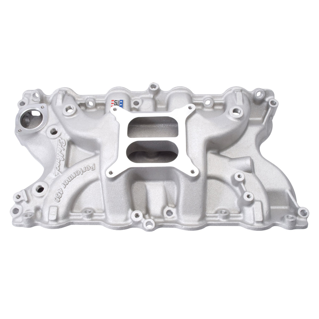 Edelbrock 2166 Performer 460 Intake Manifold for Ford 429/460, Non-EGR, Satin Finish for Select Ford Country Sedan, Ford Country Squire, Ford Custom, Ford Custom 500, Ford Elite, Ford Galaxie 500, Ford Gran Torino, Ford LTD, Ford Ranch Wagon, Ford
