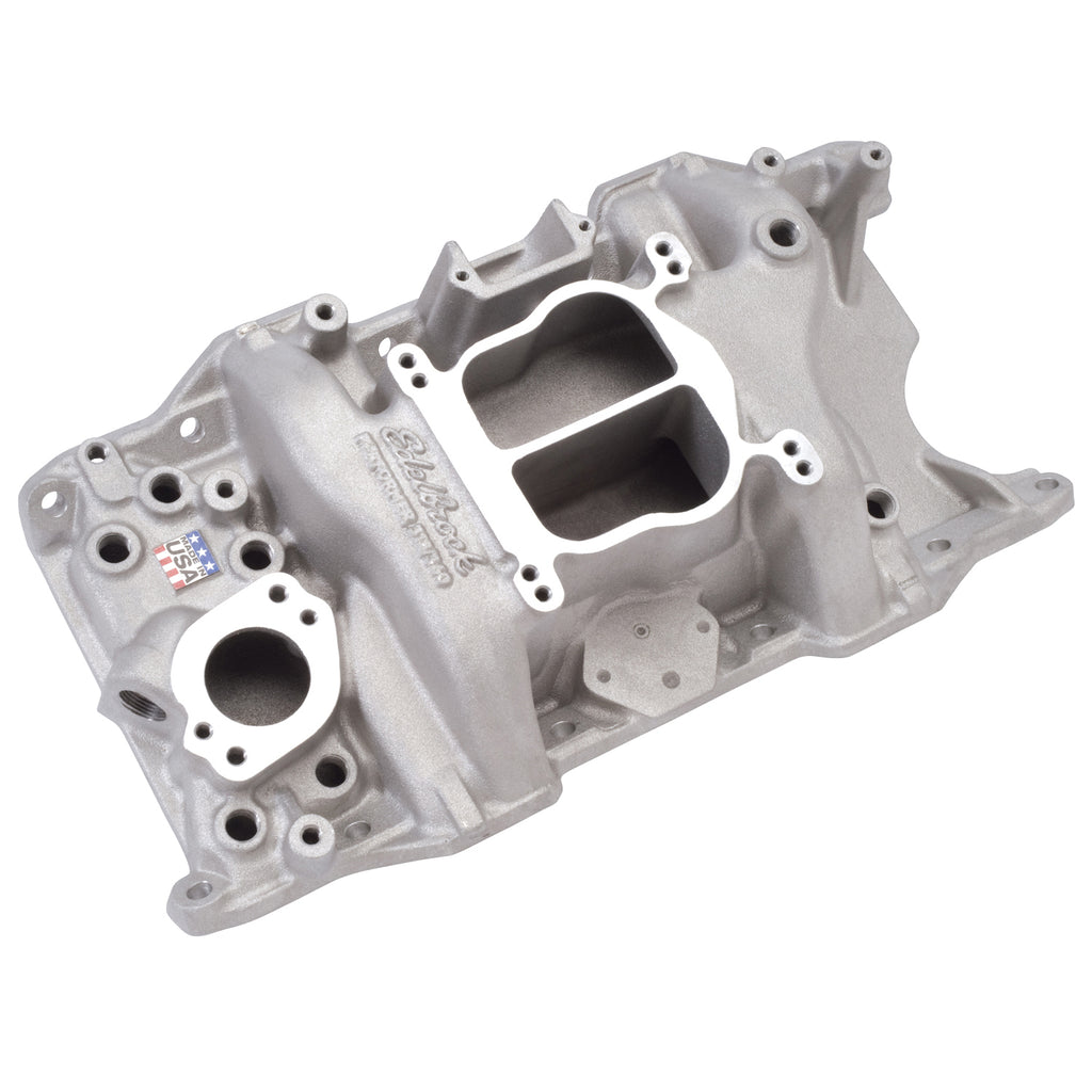 Edelbrock 2176 Performer 318/360 Intake Manifold for Small-Block Chrysler, LA Series Engines for Select Bristol 408, Bristol 409, Bristol 410, Checker Aerobus, Checker Marathon, Checker Taxicab, Chrysler Cordoba, Chrysler Fifth Avenue, Chrysler LeBaron,