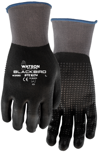 Watson Gloves 395-X Stealth Blackbird 15Gg Full Dip Nitrile - Xlg