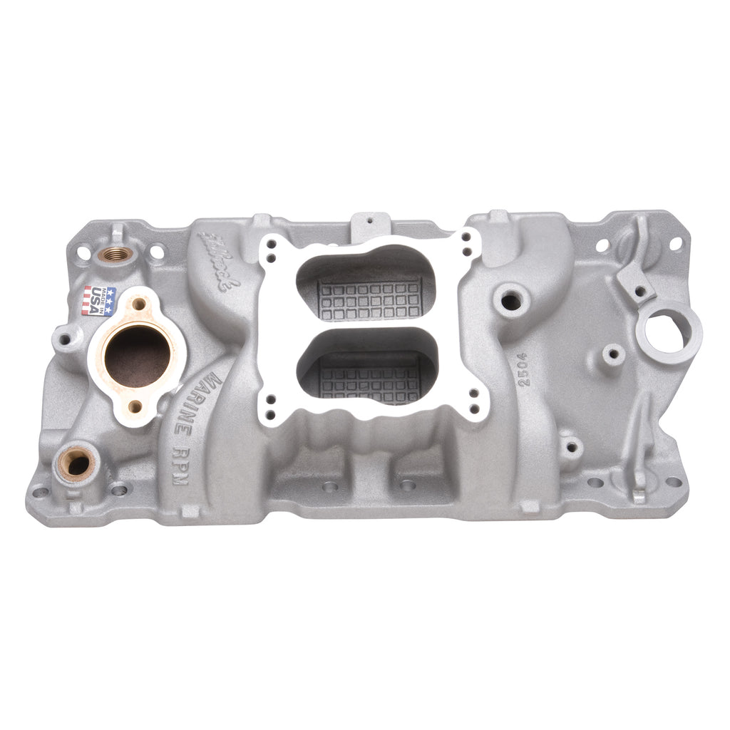 Edelbrock 2504 Performer RPM Q-JET Marine Application Intake Manifold Small-Block Chevy