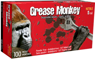 Grease Monkey 5554PF 5 Mil Nitrile Gloves