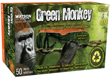 Grease Monkey _NOT_FOUND Green Monkey 6Mil Diamond Grip Orange 9.5" Gloves