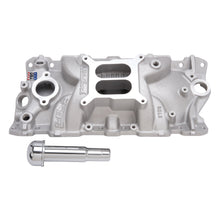 Load image into Gallery viewer, Edelbrock 2703 Performer EPS Intake Manifold With Oil Fill Tube Small-Block Chevy for Select Avanti II, Buick Century, Buick LeSabre, Buick Regal, Buick Skylark, Checker Aerobus, Checker Deluxe, Checker Marathon, Checker Taxicab, Chevrolet 3B, Chevrolet