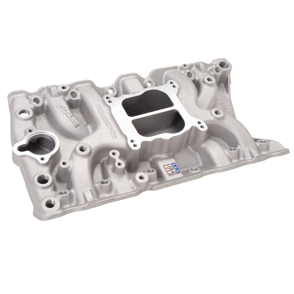 Edelbrock 2711 Performer Oldsmobile 350 Intake Manifold for Select Buick Century, Buick Electra, Buick Estate Wagon, Buick LeSabre, Buick Regal, Buick Riviera, Buick Skylark, Oldsmobile 98, Oldsmobile Custom Cruiser, Oldsmobile Cutlass, Oldsmobile