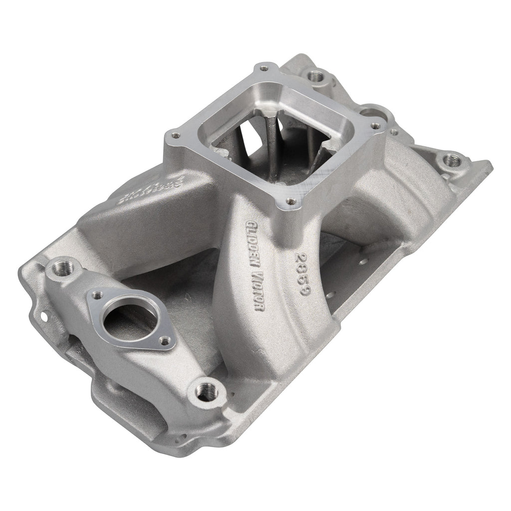 Edelbrock 2859 Victor 15-18 Degree Intake Manifold Small-Block Chevy