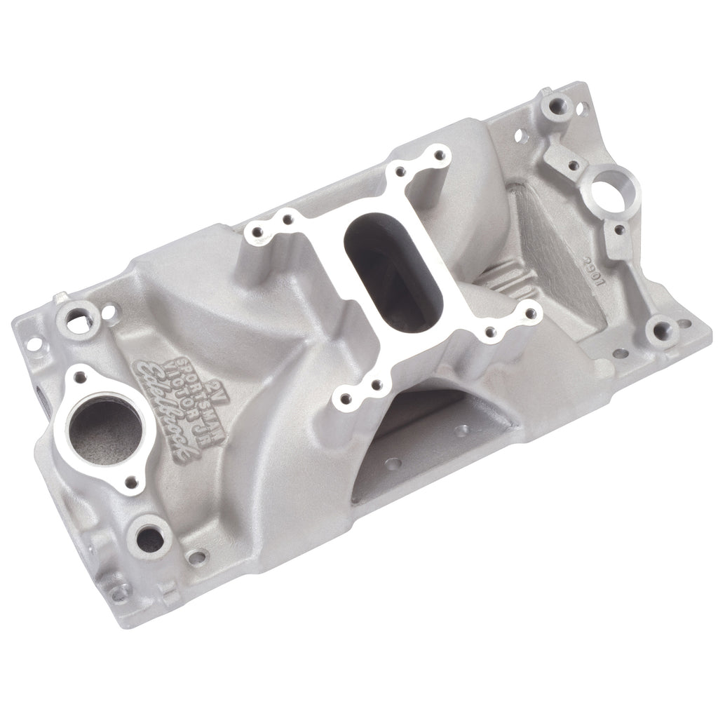 Edelbrock 2901 Victor Jr. Sportsman 2V 23 Degree Intake Manifold Small-Block Chevy