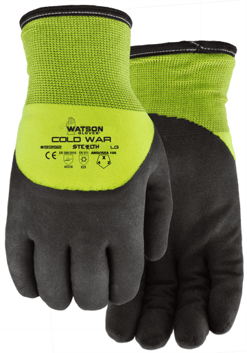 Watson Gloves 9392-S Stealth Cold War 3/4 Dipped Foam Nitrile Thermal Lined Coated - S