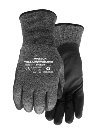 Watson Gloves 9394-X Stealth Transformer Winter Wastenot Seamless Knit-XLarge
