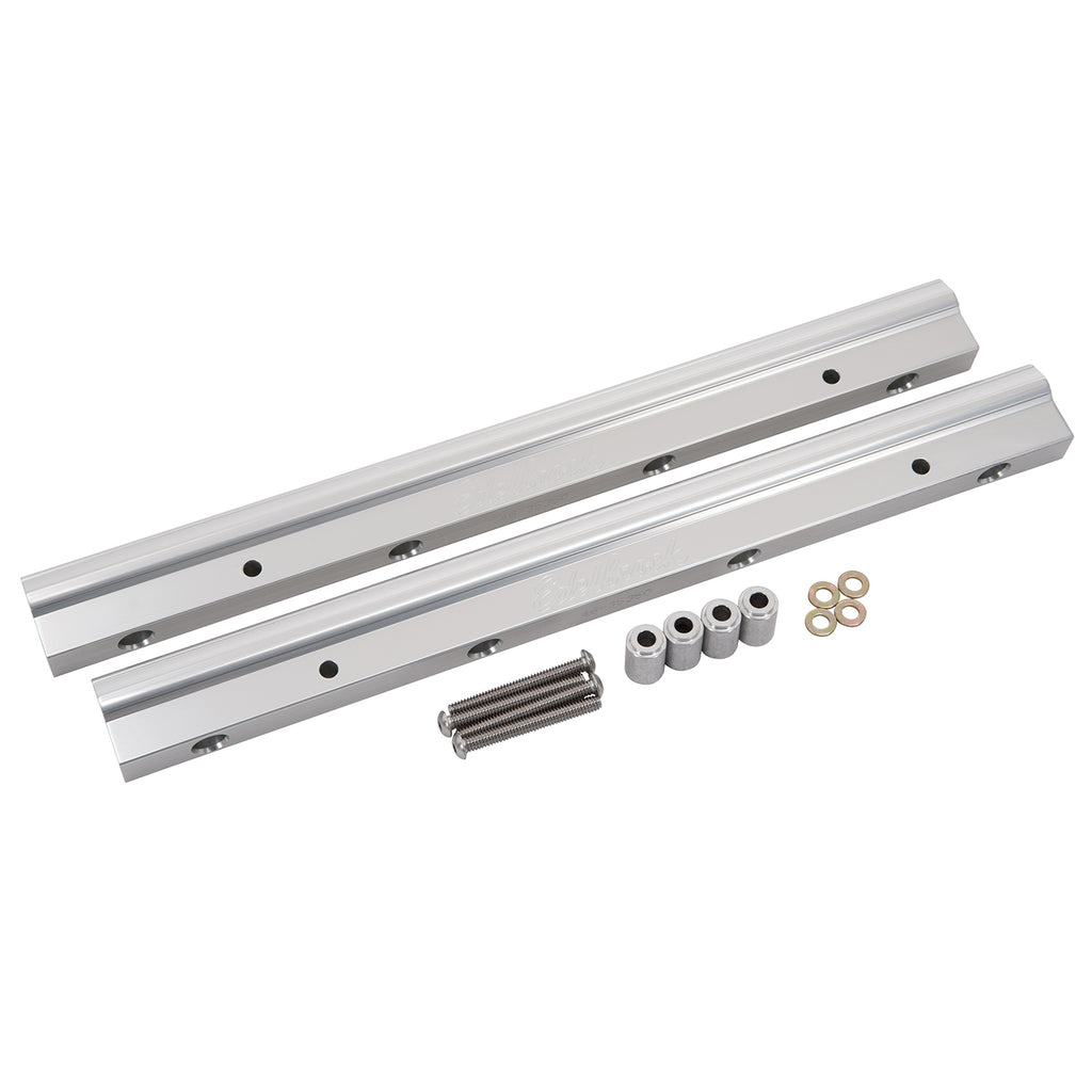 Edelbrock 3510 Fuel Injector Rail LSR VIctor, Polished Finish, -8 AN