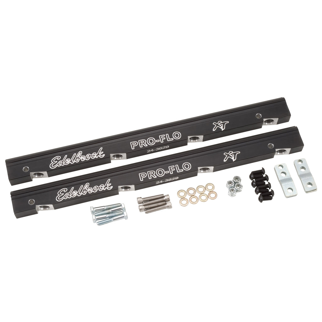Edelbrock 3629 Fuel Rail Kit for LS1 -6 AN in Black Finish for Select Cadillac CTS, Chevrolet Camaro, Chevrolet Corvette, Chevrolet SSR, Chevrolet Trailblazer, Pontiac Firebird, Pontiac GTO
