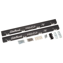 Load image into Gallery viewer, Edelbrock 3629 Fuel Rail Kit for LS1 -6 AN in Black Finish for Select Cadillac CTS, Chevrolet Camaro, Chevrolet Corvette, Chevrolet SSR, Chevrolet Trailblazer, Pontiac Firebird, Pontiac GTO