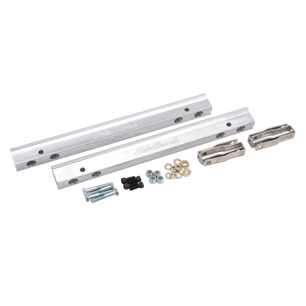 Edelbrock 3640 Fuel Rail Kit for Big-Block Chrysler 413-440 -6 AN in Clear Finish
