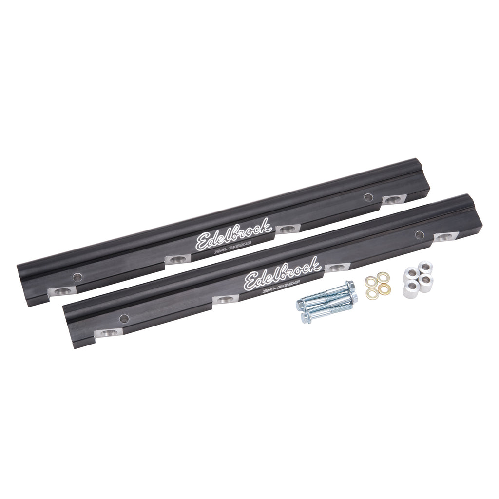 Edelbrock 3655 Fuel Rail Kit for LS7 -8 AN in Black Finish
