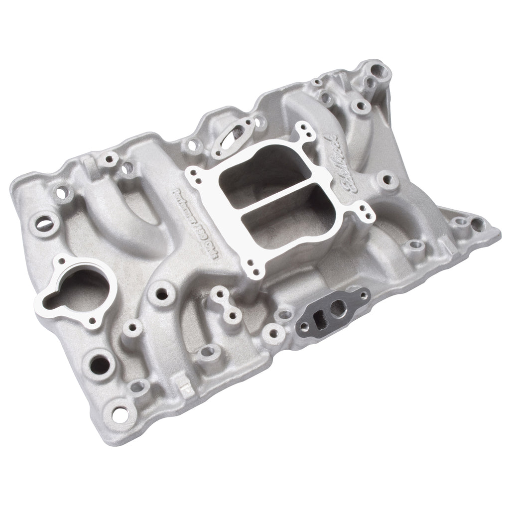Edelbrock 3711 Performer Small-Block Oldsmobile 350 EGR Intake Manifold for Select Buick Century, Buick Electra, Buick Estate Wagon, Buick LeSabre, Buick Regal, Buick Riviera, Buick Skylark, Oldsmobile 98, Oldsmobile Custom Cruiser, Oldsmobile Cutlass,