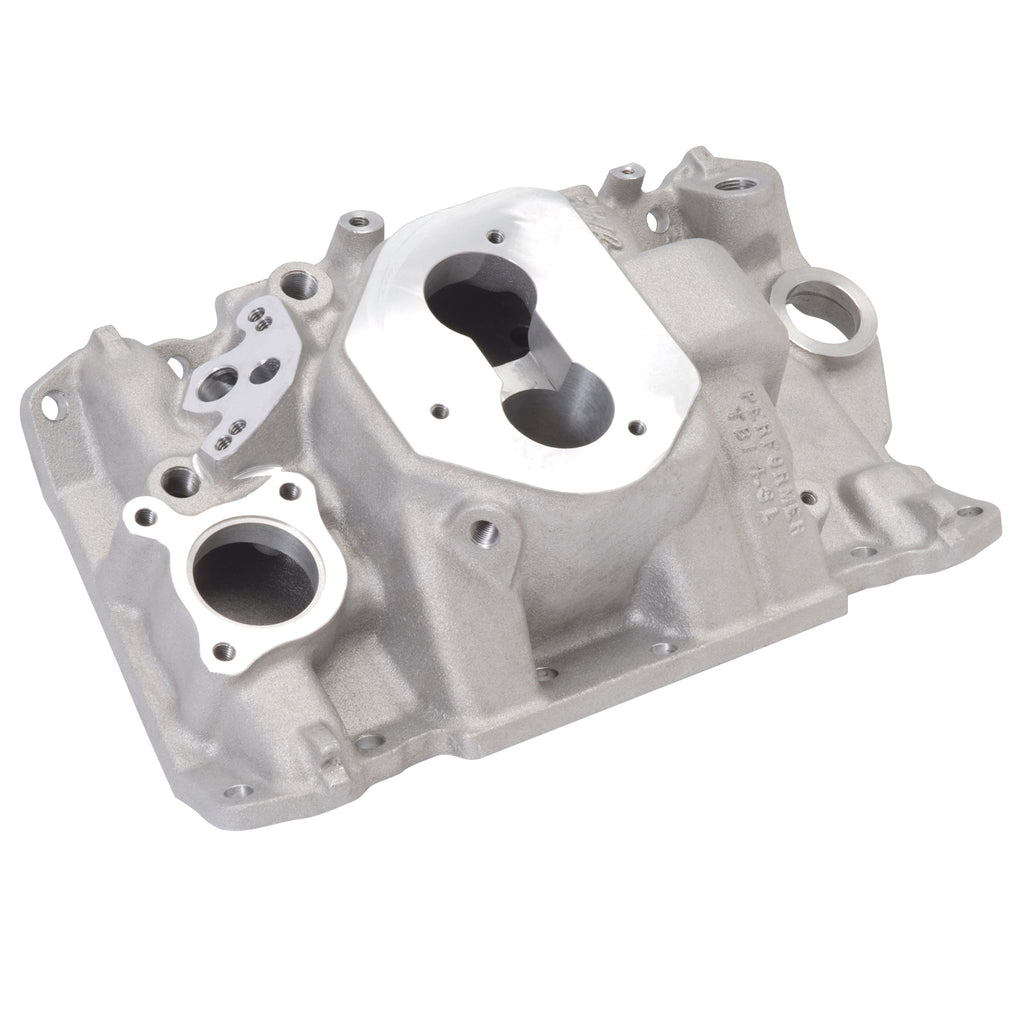 Edelbrock 3713 Performer Small-Block Chevy 4.3L T.B.I. V6 Intake Manifold for Select Chevrolet Astro, Chevrolet C1500, Chevrolet C2500, Chevrolet Caprice, Chevrolet El Camino, Chevrolet G10, Chevrolet G20, Chevrolet G30, Chevrolet K1500, Chevrolet K2500,