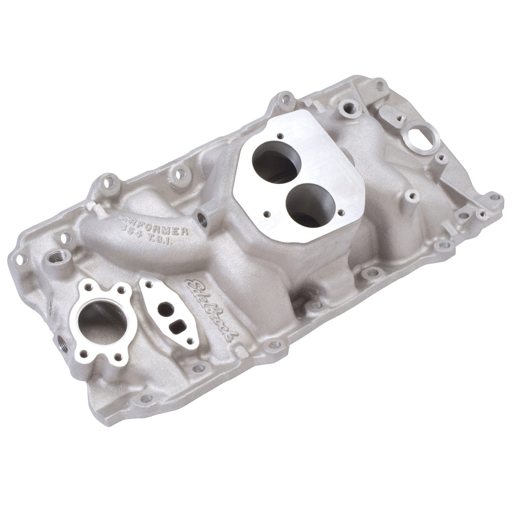 Edelbrock 3764 Edelbrock Performer 454 TBI Intake Manifold 87-90 Chev 454 Mark IV Big-Block V8 for Select Chevrolet Bel Air, Chevrolet Biscayne, Chevrolet Blazer, Chevrolet Brookwood, Chevrolet C10, Chevrolet C10 Pickup, Chevrolet C10 Suburban, Chevrolet