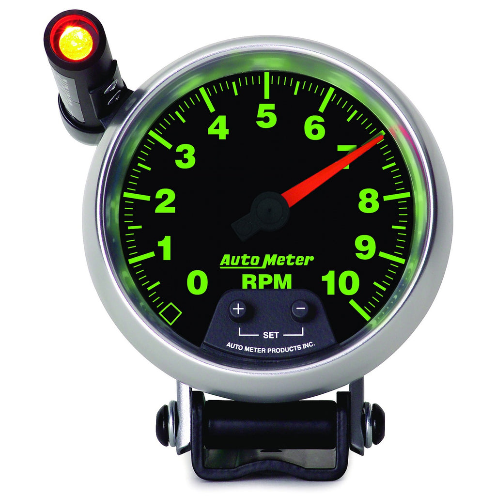 AutoMeter 3890 GAUGE, TACHOMETER, 3 3/4", 10K RPM, PEDESTAL W/ EXT. QUICK-LITE, GS